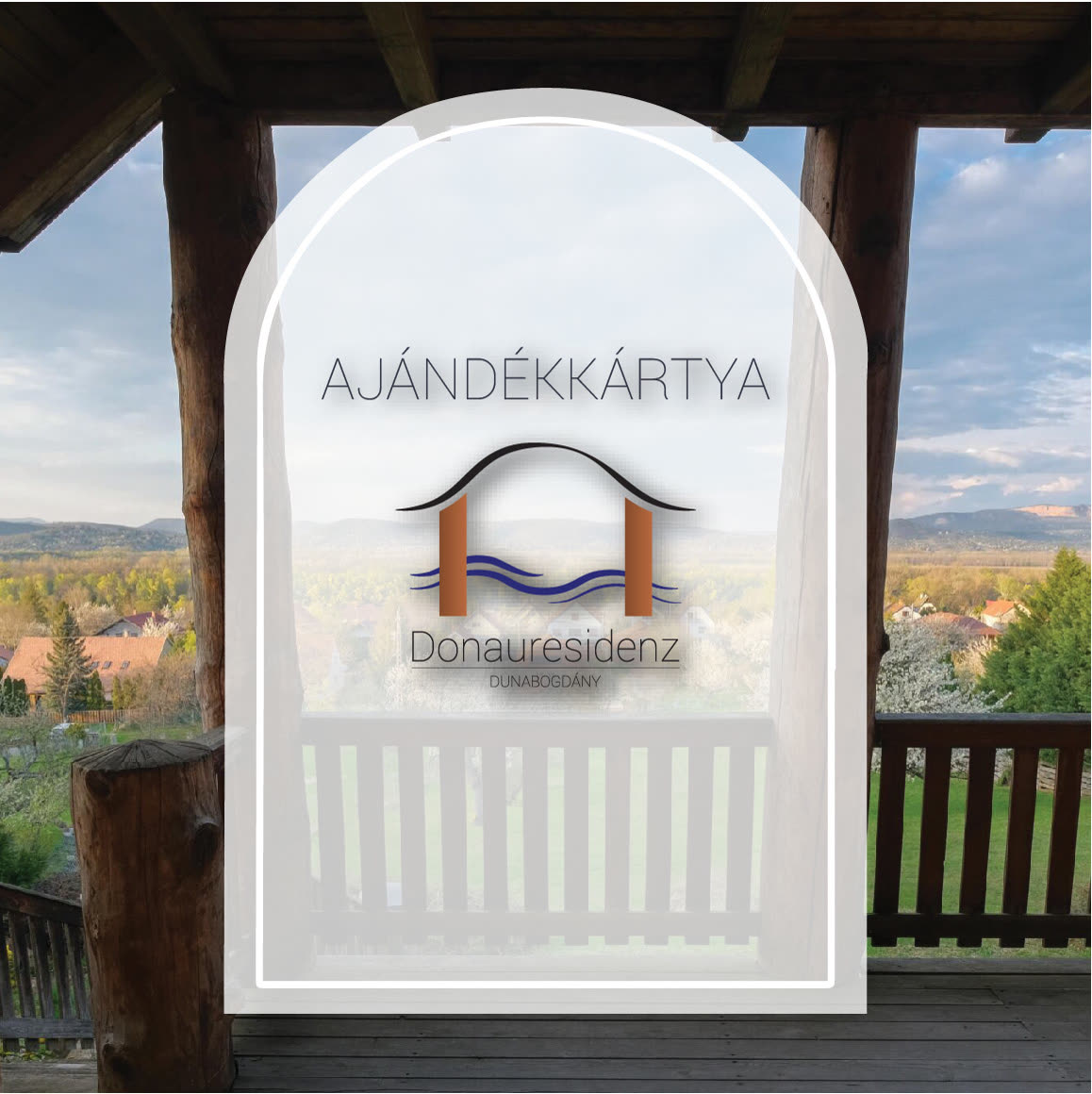Donauresidenz ajándékkártya — előlap panorámával